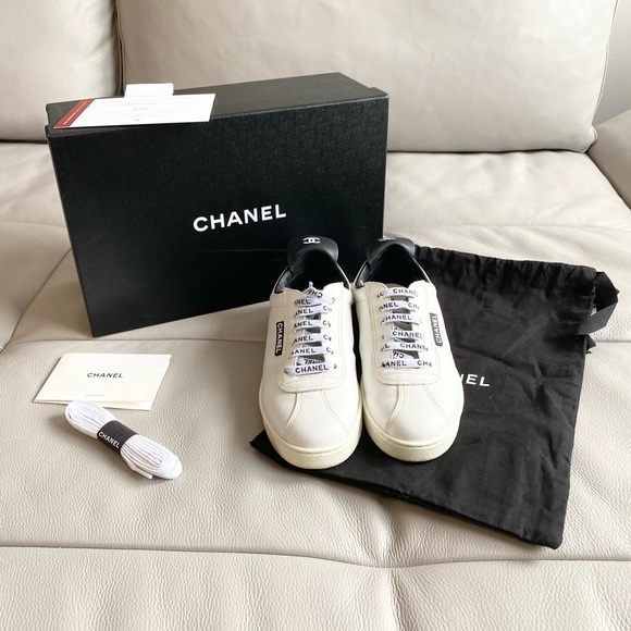 Chanel Weekender Sneakers - White, Size 37 - Picture 2 of 6
